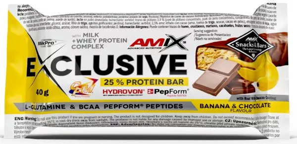 Protein bar Amix Exclusive 40g banana chocolate