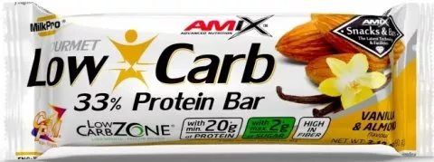 Amix Low-Carb 33% Protein Bar 60g - Vanilla-Almond