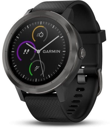 Hodinky GARMIN vivoActive3 Optic Grey PVD, Black band