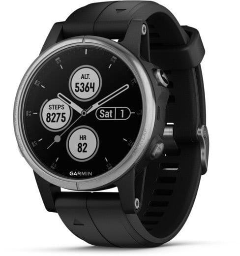 Sportski sat Garmin fenix5S Plus Silver, Black Band