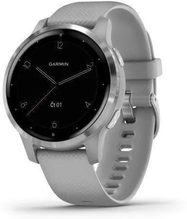 Uhren Garmin vívoactive4S Silver/Gray Band