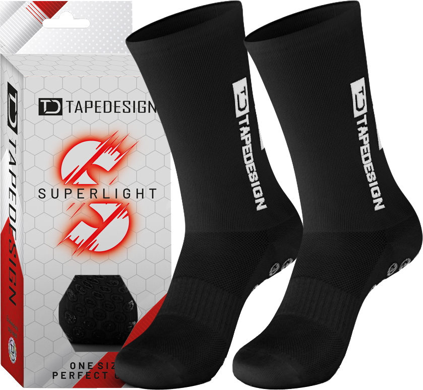 Tapedesign Tapedesign Gripsocks Superlight Sokken, OSFA, Zwart