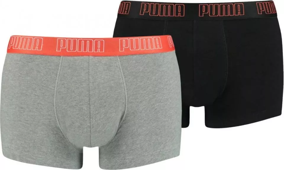 Puma Basic Trunk Boxer 2er Pack Grau Schwarz F031
