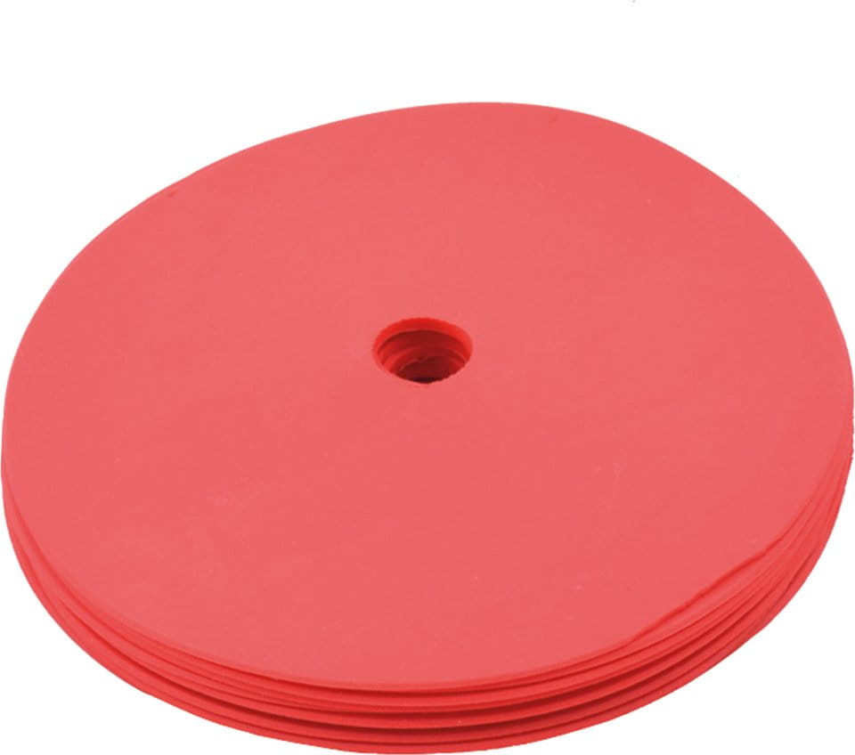 Trening stožci Cawila Gummi Markierungsscheiben 10pcs Set, red