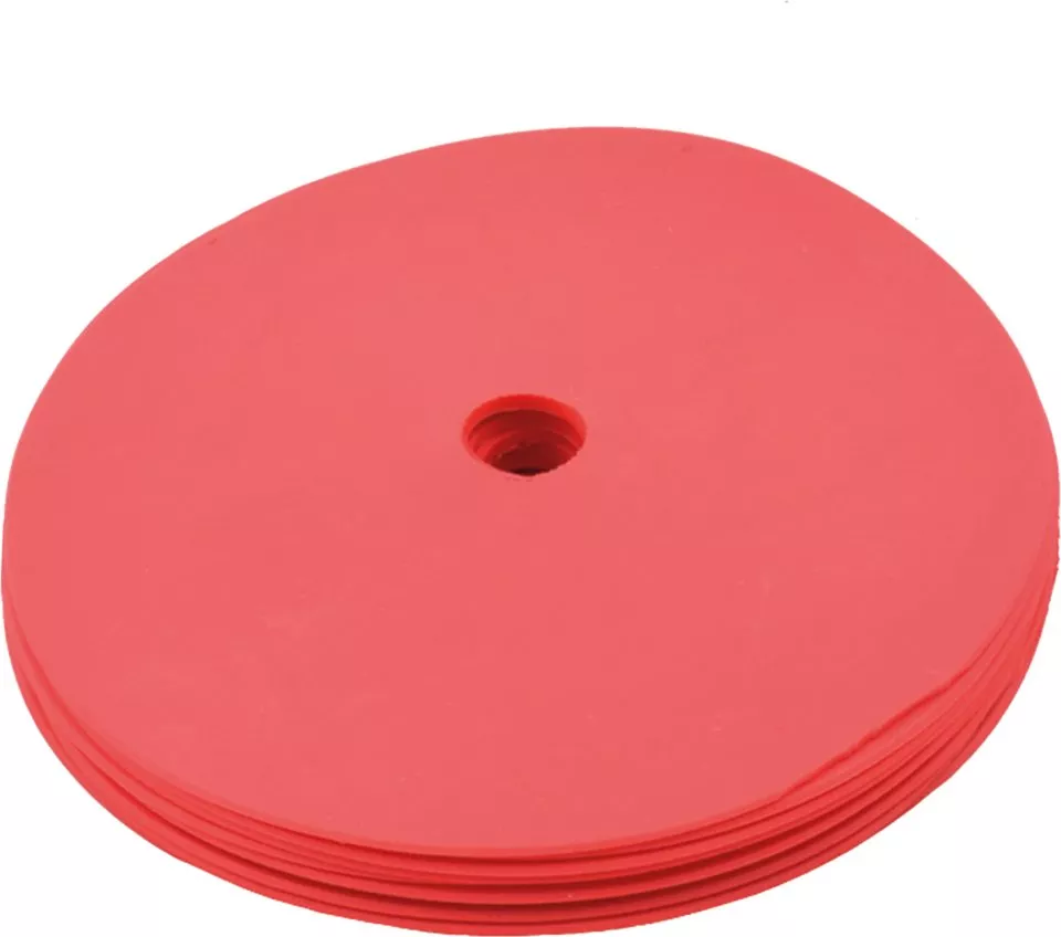 Trening stožci Cawila Gummi Markierungsscheiben 10pcs Set, red