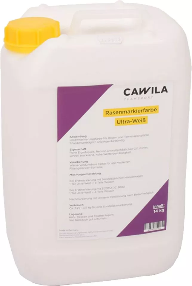 Liniile de marcare Cawila Ultra-Weiss Rasenmarkierungsfarbe Konzentr at | Sportplatzmarkierungsfarbe for