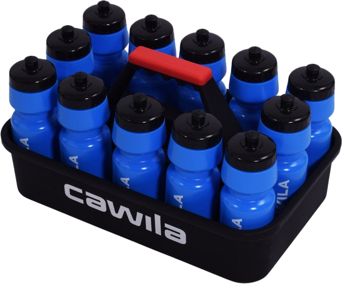Cawila bottle basket Profi & 12 bottles and Stic Blue Palacktartó