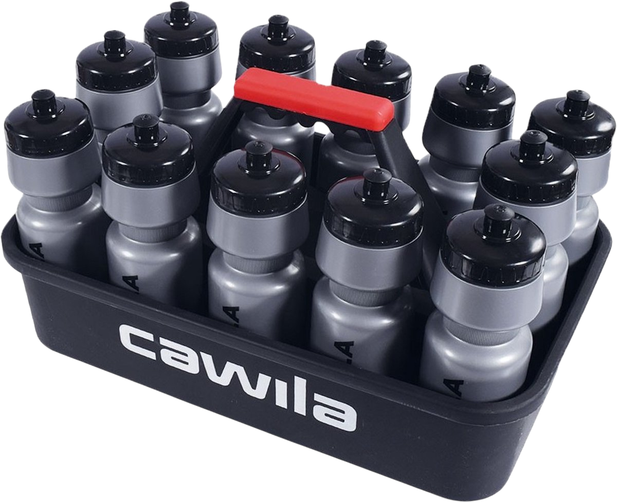 Stojak na butelki Cawila bottle basket Profi & 12 bottles and Stic Grey