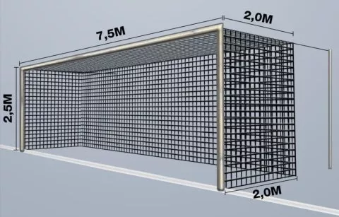 Cawila Net 7,50x2,50m Tiefe 2,0x2,0m