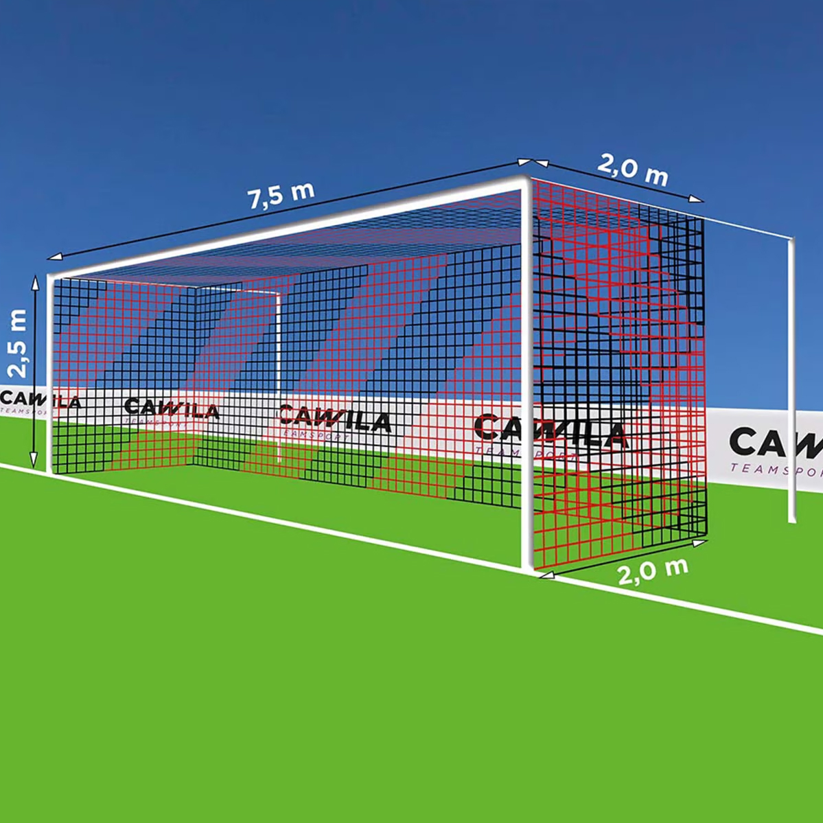 Tornetz 7,50x2,50m Tiefe 2,0x2,0m