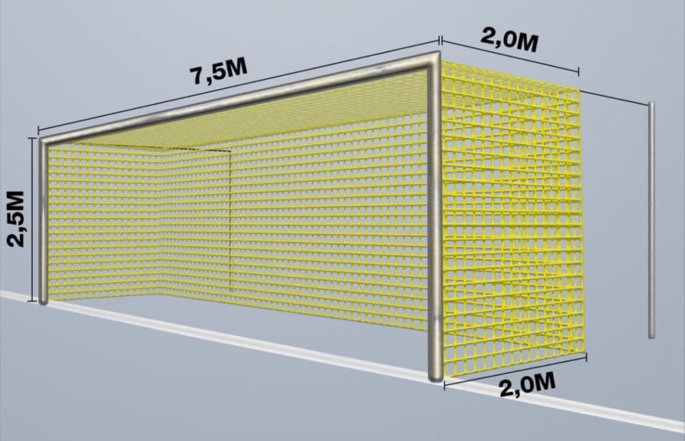 Cawila Net 7,50x2,50m Tiefe 2,0x2,0m