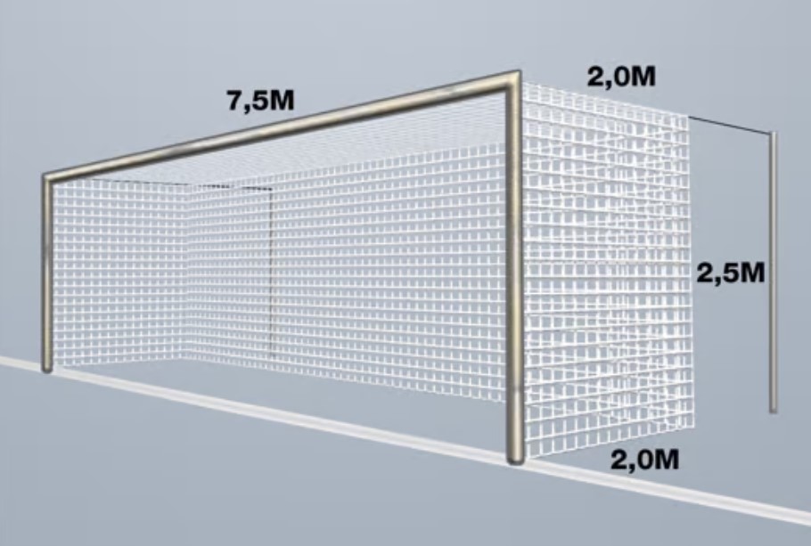 Cawila Net 7,50x2,50m Tiefe 2,0x2,0m