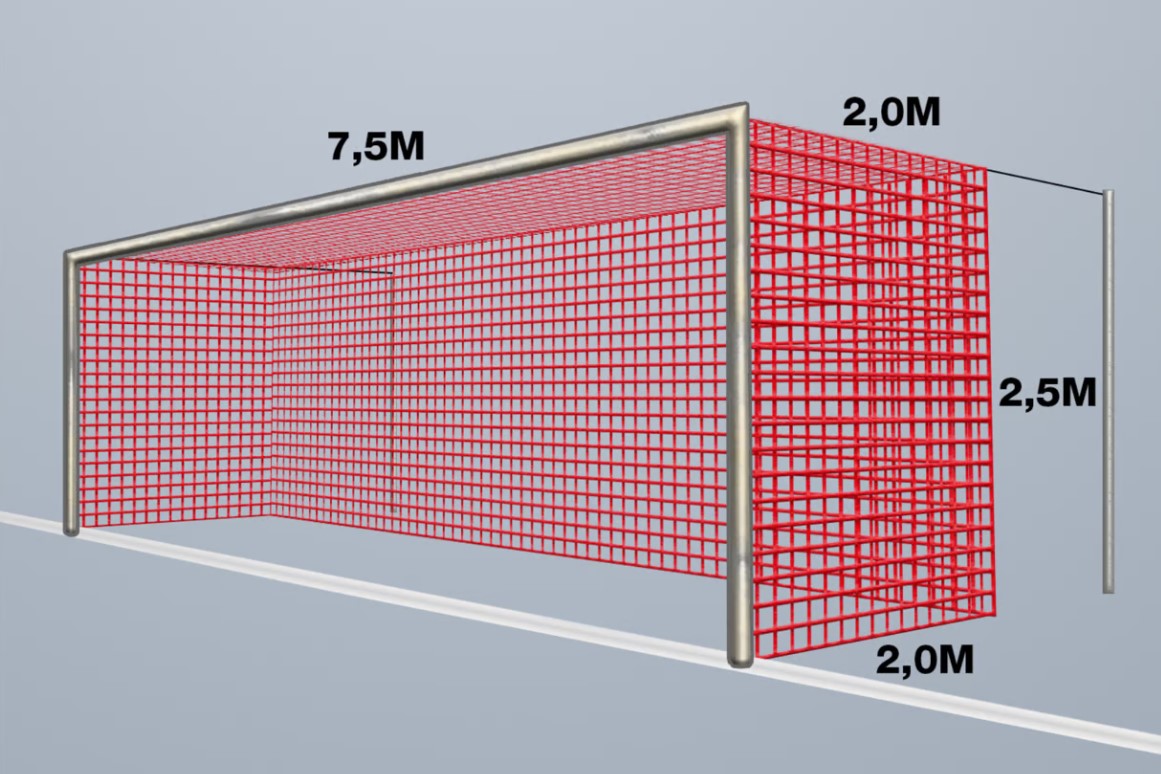 Cawila Net 7,50x2,50m Tiefe 2,0x2,0m