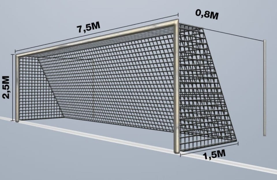 Cos baschet Cawila Net 7,50x2,50m Tiefe 0,8x1,5m