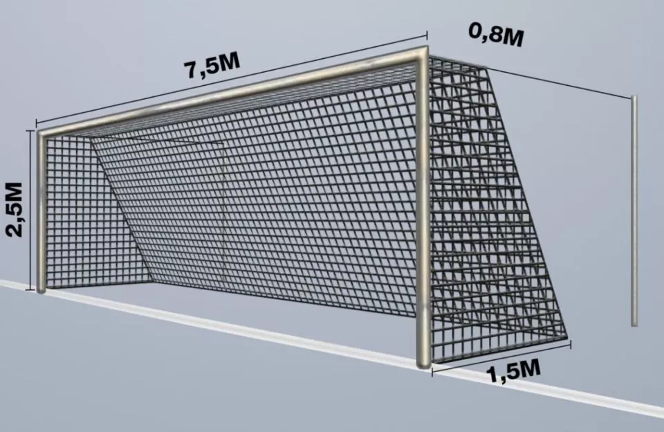 Cos baschet Cawila Net 7,50x2,50m Tiefe 0,8x1,5m