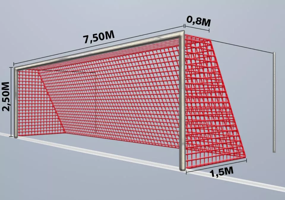 Cawila Net 7,50x2,50m Tiefe 0,8x1,5m Gól nettó