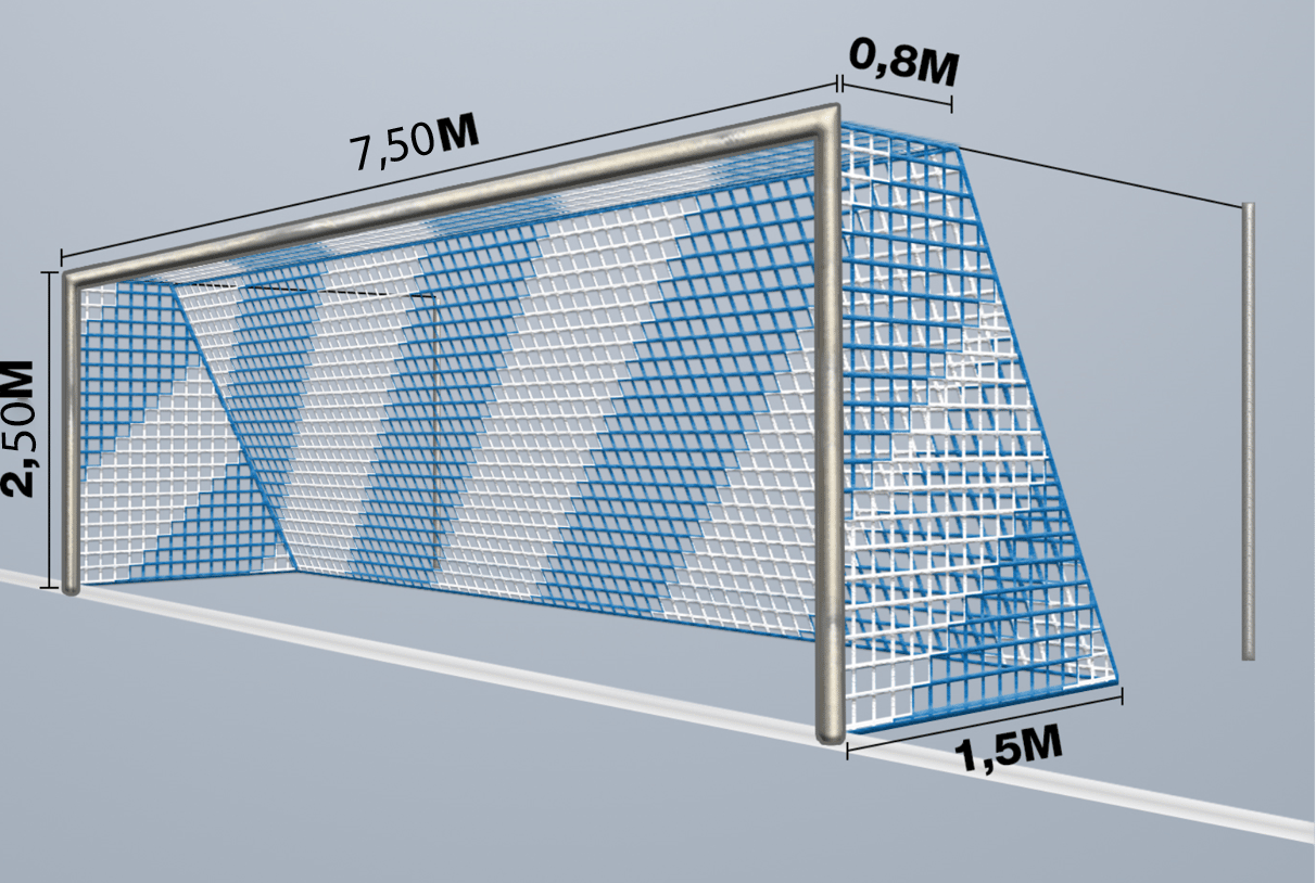 Cawila Net 7,50x2,50m Tiefe 0,8x1,5m