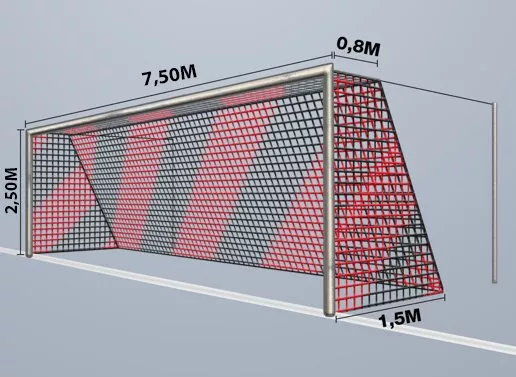 Meta neta Cawila Net 7,50x2,50m Tiefe 0,8x1,5m