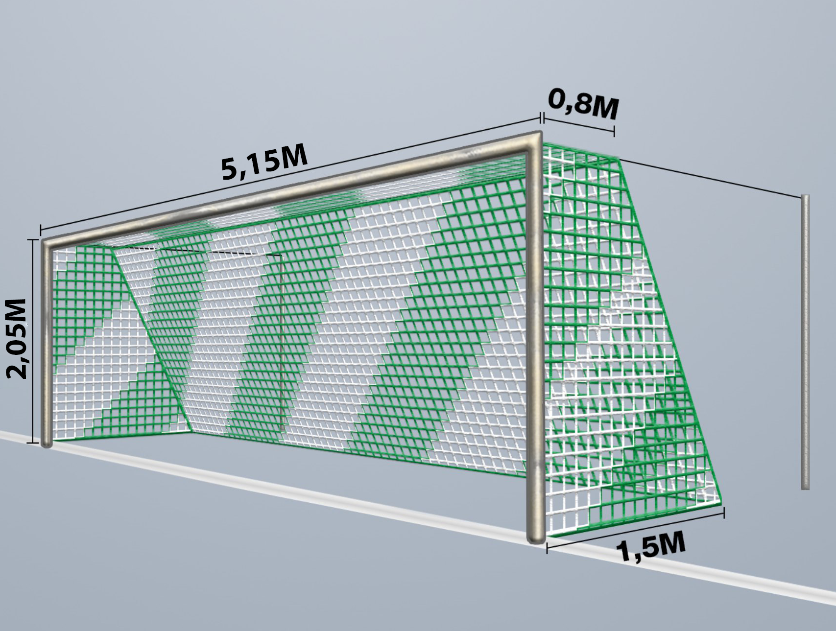 Triko Cawila Cawila Net 5,15x2,05m Tiefe 0,8x1,5m