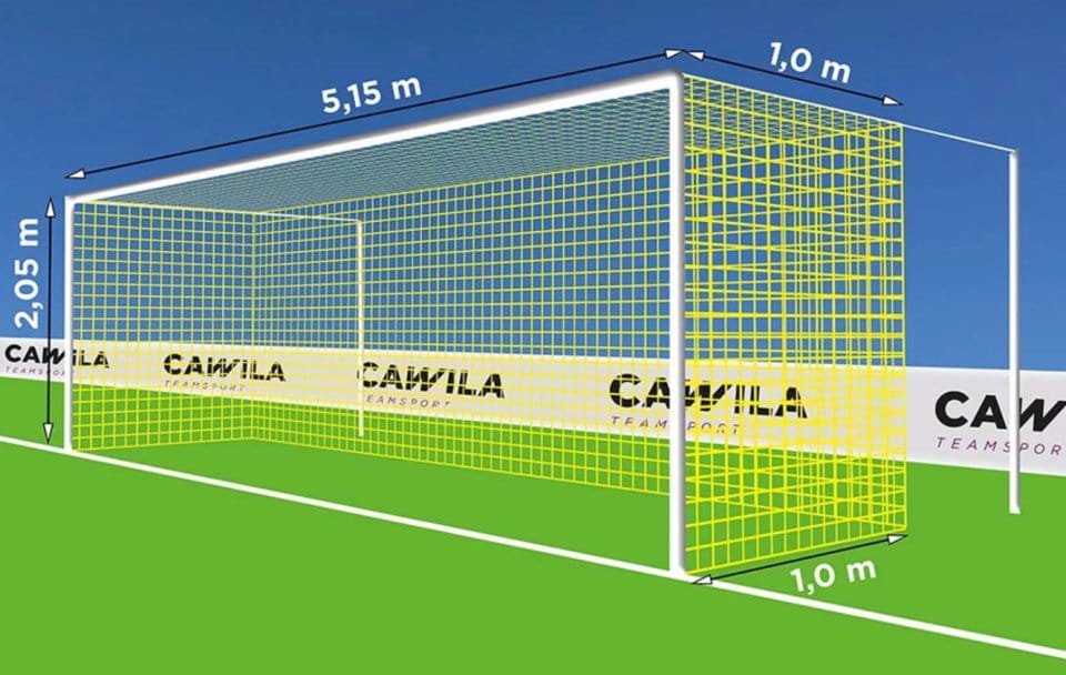 Branková síť Cawila 5,15 x 2,05 m Tiefe 1,0 x 1,0 m