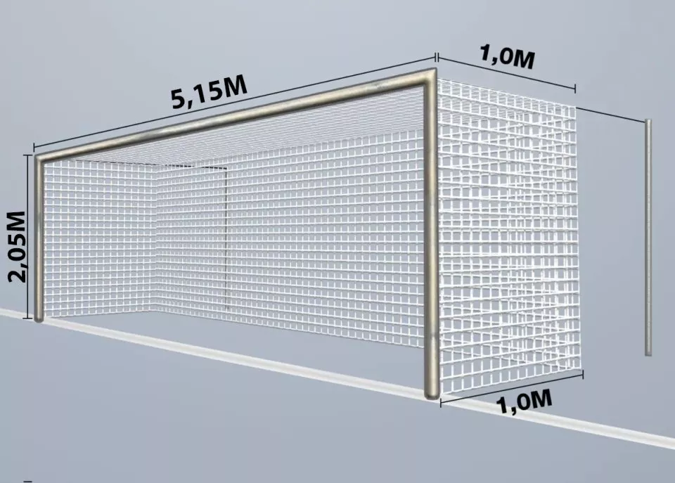 Cawila Net 5,15x2,05m Tiefe 1,0x1,0m Gól nettó