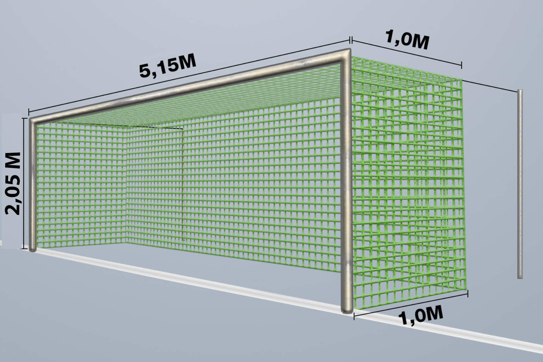 Cawila Net 5,15x2,05m Tiefe 1,0x1,0m