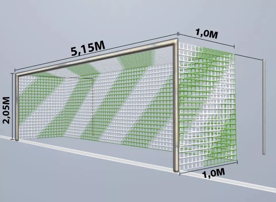 Meta neta Cawila Net 5,15x2,05m Tiefe 1,0x1,0m