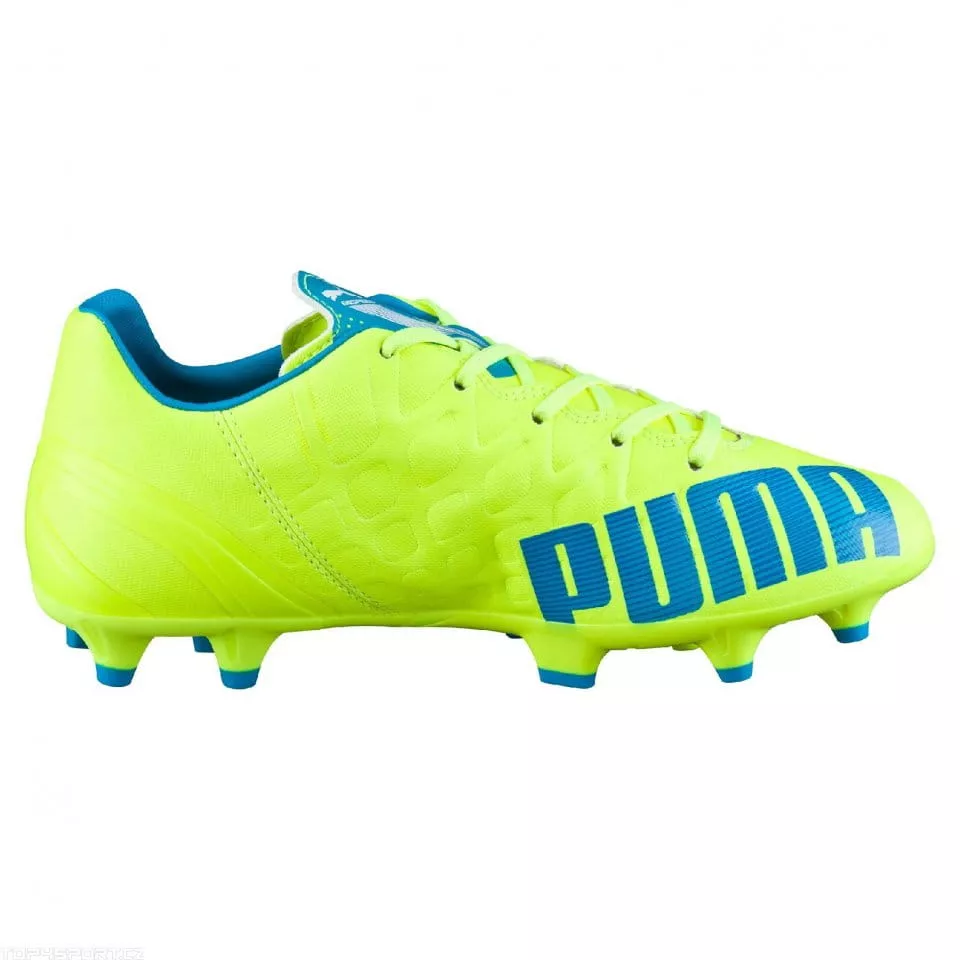 Football shoes Puma evoSPEED 4-4 FG Jr safety yellow-atomic