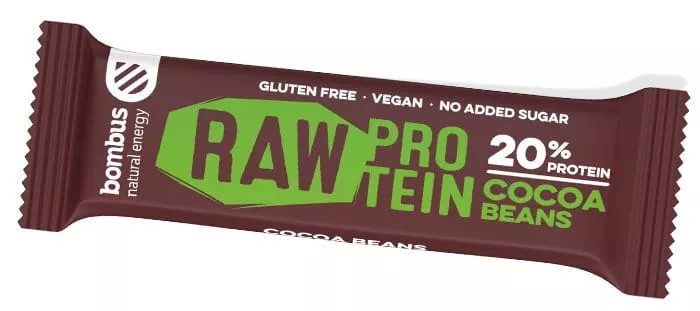 Proteínové tyčinky a sušienky BOMBUS Raw protein - Cocoa beans 50g