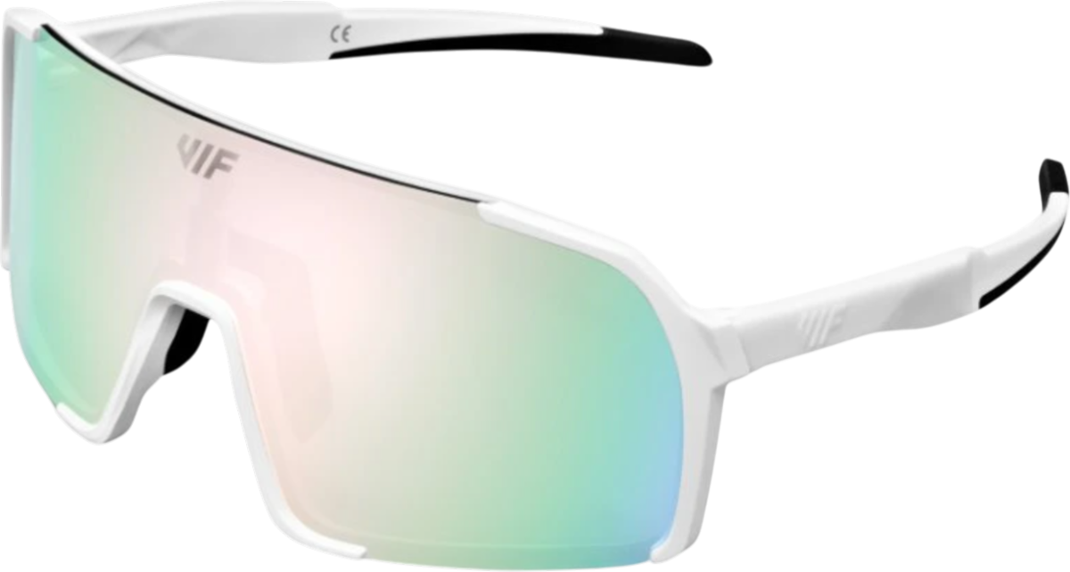 VIF VIF One White x Rose Pink Polarized Zonnebrillen, Universele maat, Roze