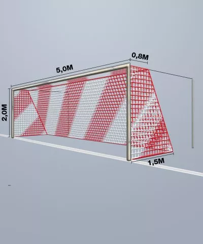 Cawila Tornetz 5,15x2,05m Tiefe 0,8x1,5m Maschenweite 12cm Stärke 4mm | gelb/schwarz