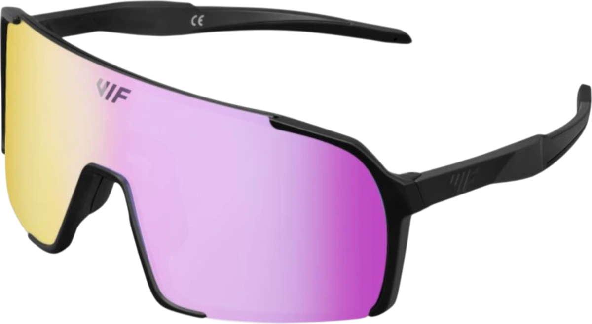 VIF VIF One Black x Purple Polarized Zonnebrillen, Universele maat, Paars