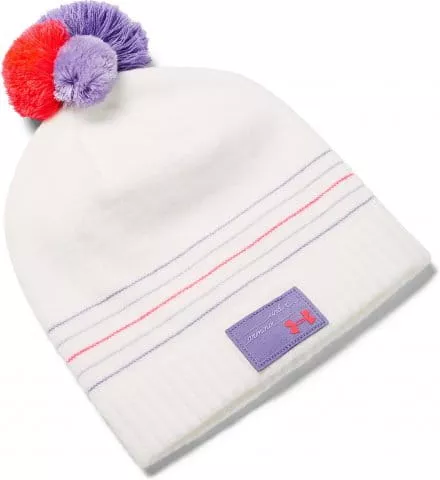 Girl's Triple Scoop Beanie-WHT