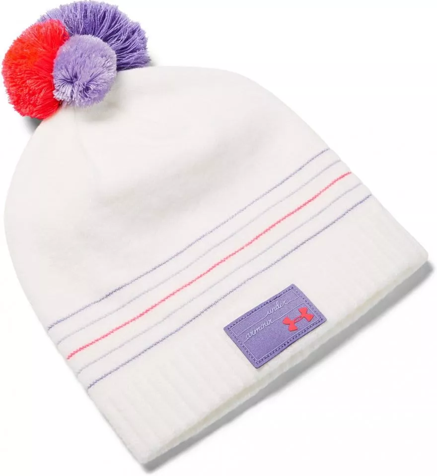 Kape Under Armour Girl's Triple Scoop Beanie-WHT