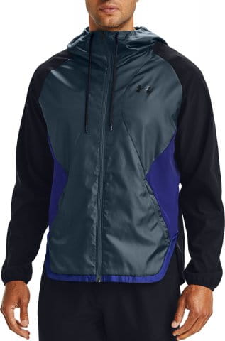 STRETCH-WOVEN HOODED JACKET