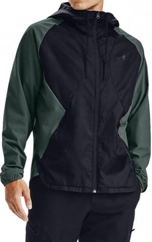 STRETCH-WOVEN HOODED JACKET
