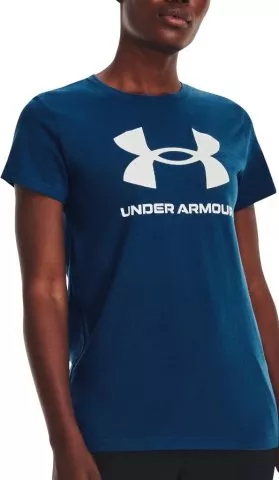 UA W SPORTSTYLE LOGO SS-BLU