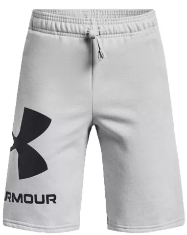 UA RIVAL FLEECE LOGO SHORTS-GRY