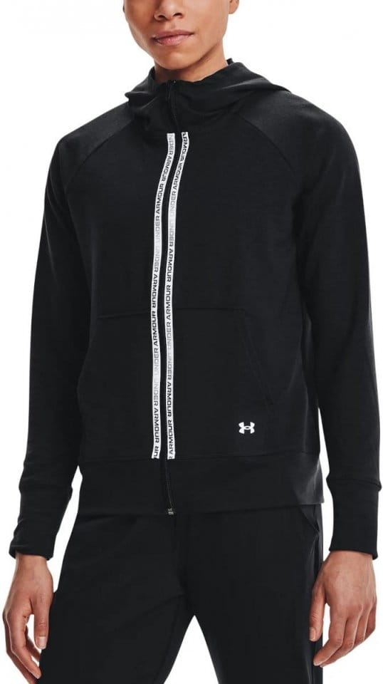 Majica s kapuljačom Under Armour Rival Terry Taped FZ Hoodie-BLK