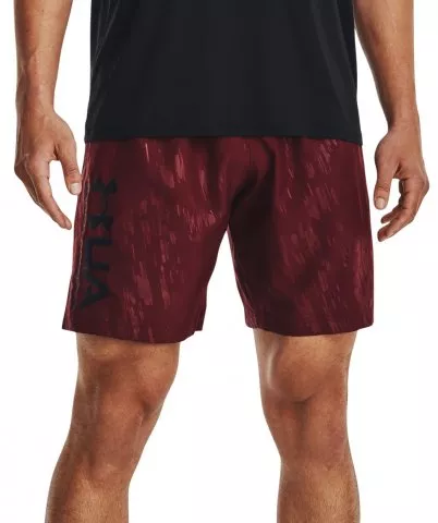 UA Woven Emboss Shorts-RED