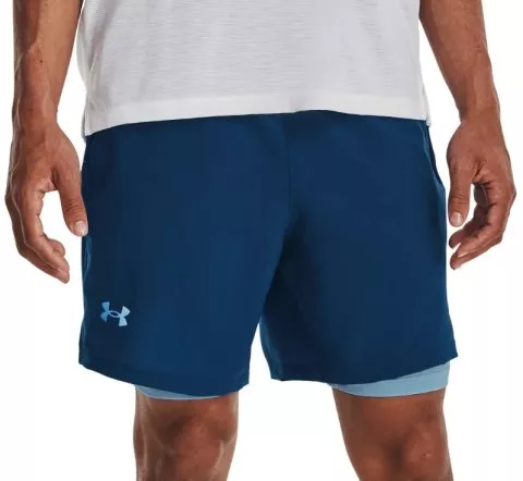 UA LAUNCH 7 2-IN-1 SHORT-BLU