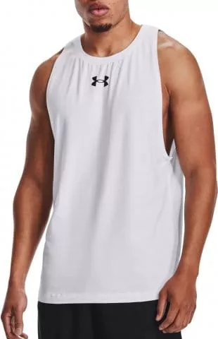 UA BASELINE COTTON TANK-WHT