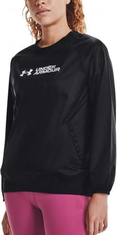 UA Recover Woven Shine Crew-BLK