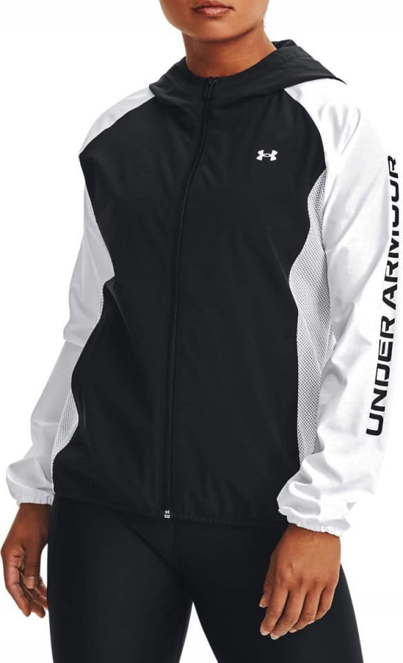 Kapuzenjacke Under Armour Woven Mesh FZ Jkt-BLK