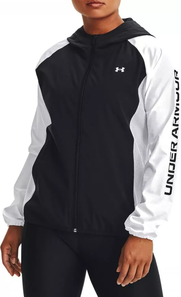 Kapuzenjacke Under Armour Woven Mesh FZ Jkt-BLK