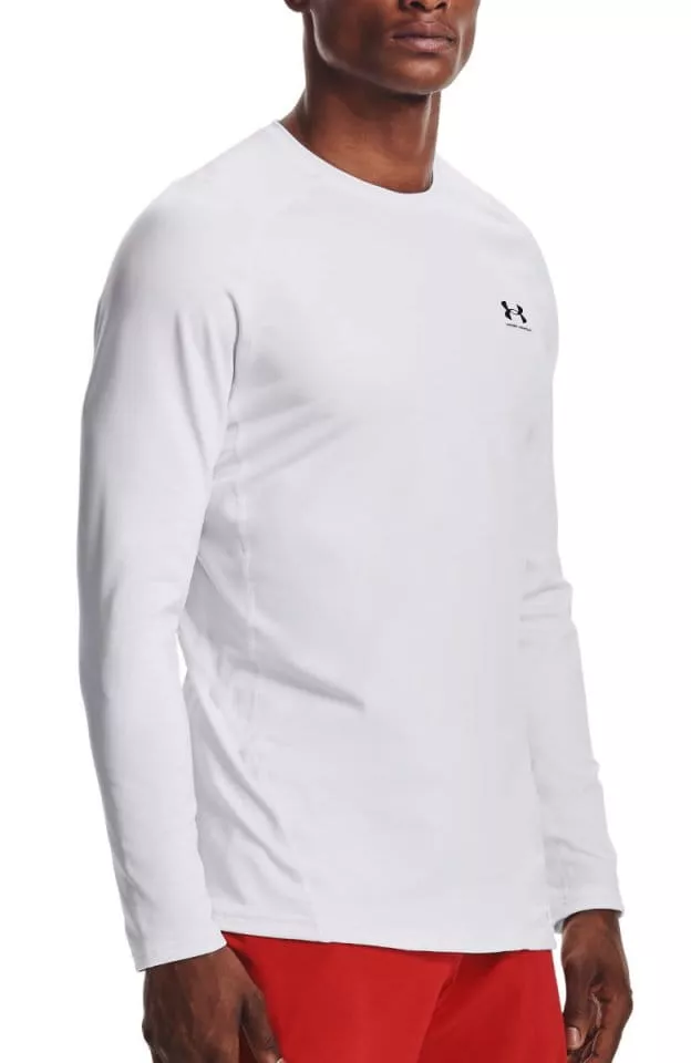 Langarm-T-Shirt Under UA CG Armour Fitted Crew-WHT