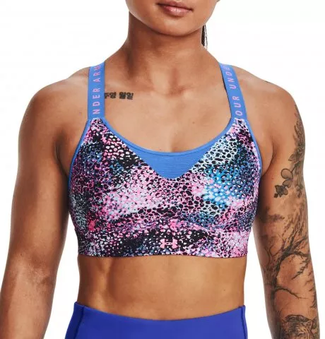 UA Infinity High Print Bra-PNK