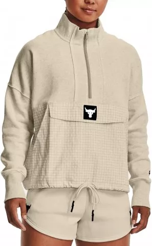 UA Prjct Rock Fleece 1/2 Zip-BRN