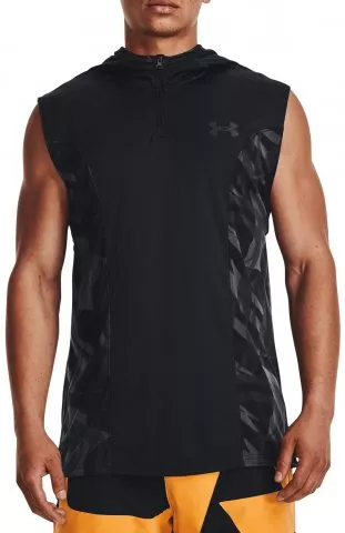 UA BASELINE TANK HOODIE-BLK