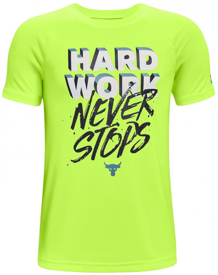 Under Armour UA Pjt Rock Tech HardWork SS-YLW Rövid ujjú póló